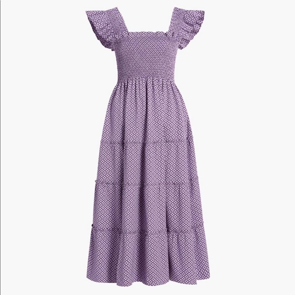 Hill House dress. Purple print. Size small.